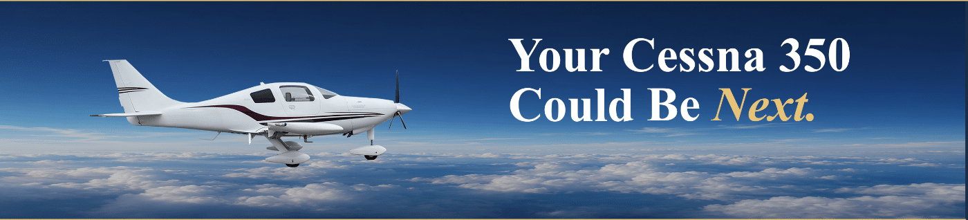 Cessna 350 flying above the clouds