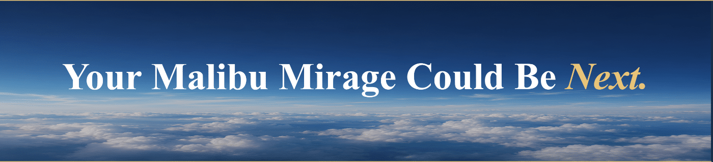 Piper Malibu Mirage flying above the clouds