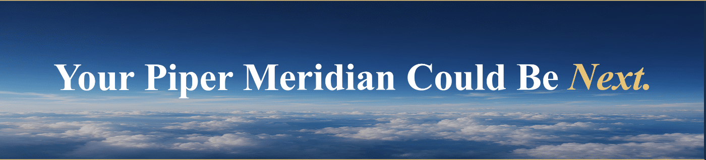 Piper Meridian flying above the clouds
